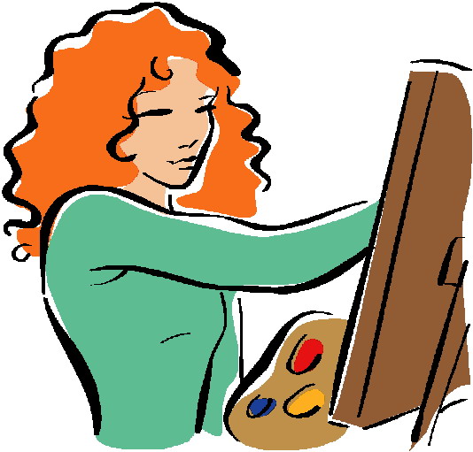 clipart girl painting - photo #8