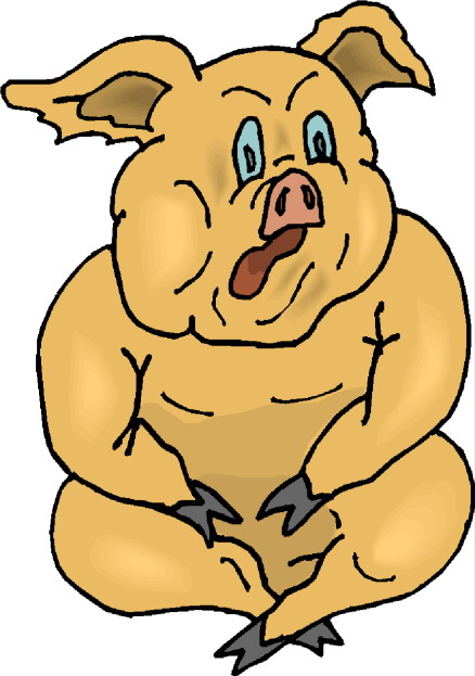 pig eating clipart - photo #22