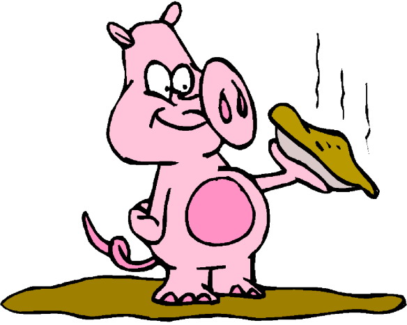 pig eating clipart - photo #15