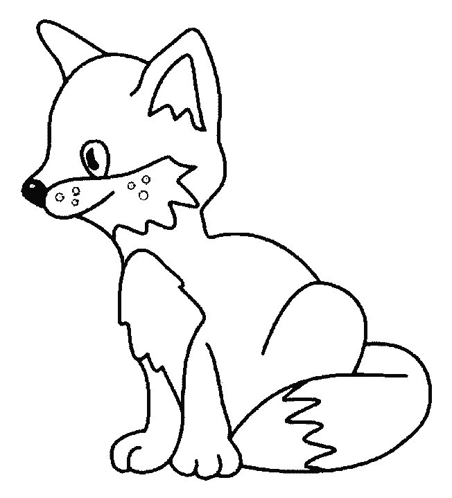 baby fox coloring pages to print - photo #12