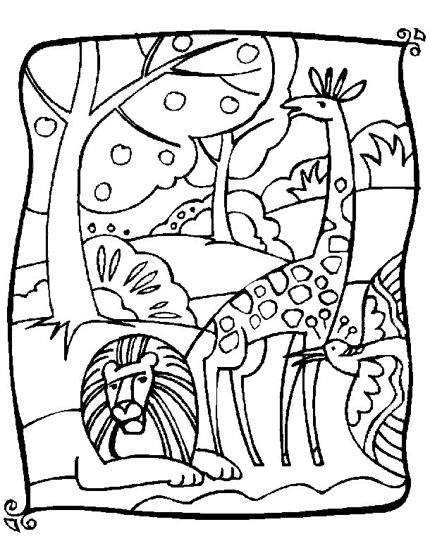 Coloring Page - Giraffe animals coloring pages 4