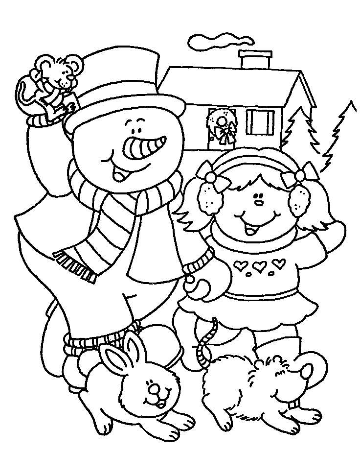 Coloring Page  Christmas snowman coloring pages 19