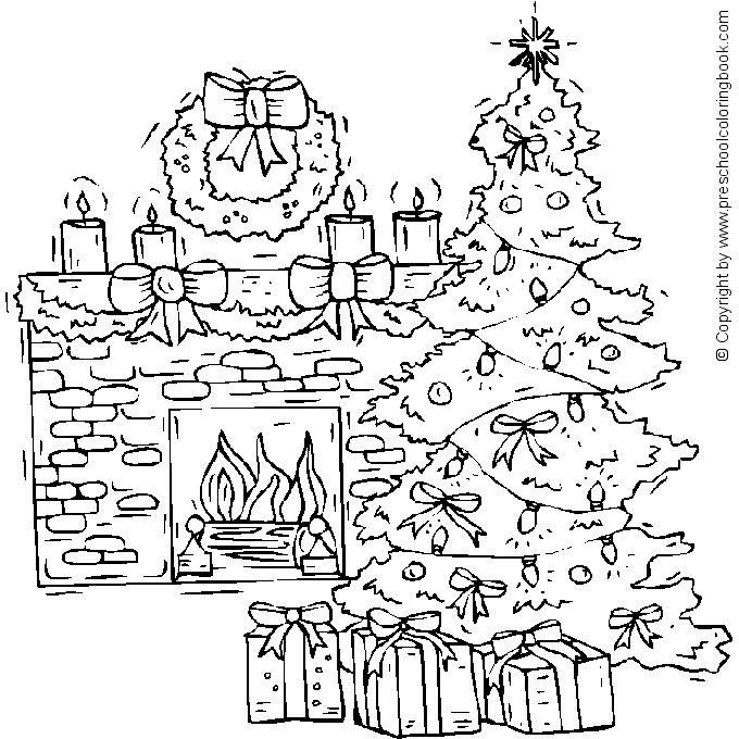 Christmas tree coloring pages