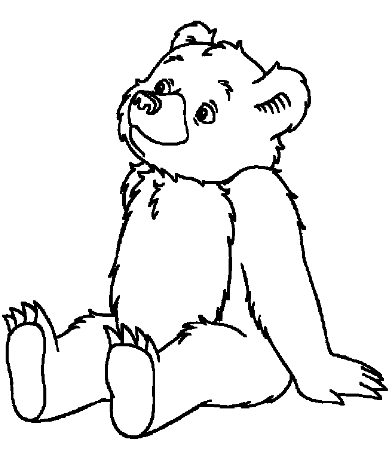 baby brown bear coloring pages - photo #36