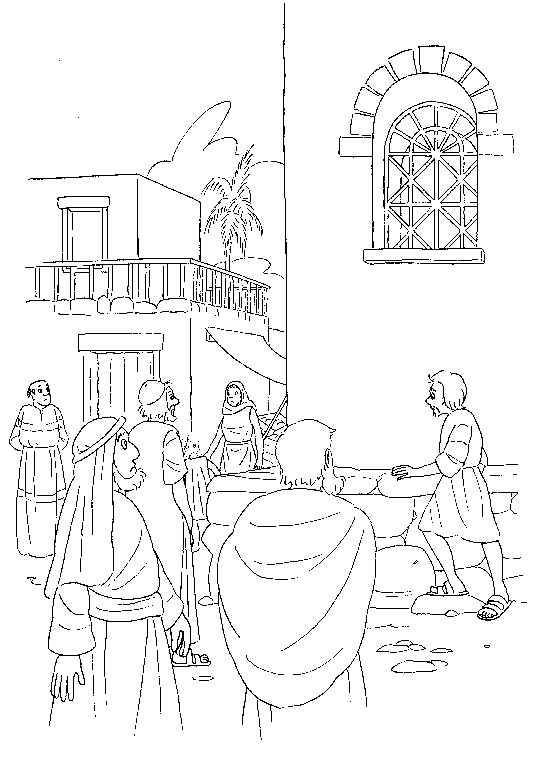Cute Coloring Page Of Stephen In The Bible for Kindergarten