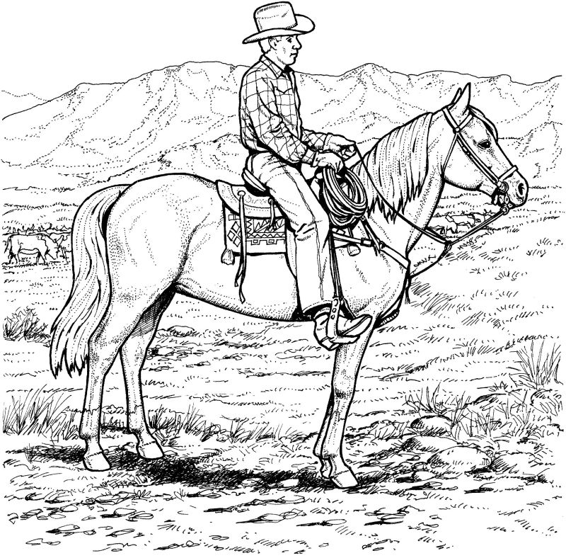 c is for cowboy coloring pages - photo #46