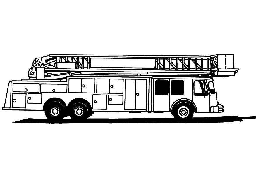 fire truck clipart black and white - photo #9