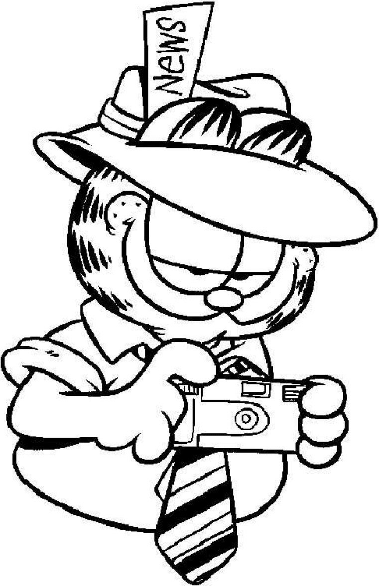 garfield face coloring pages - photo #16