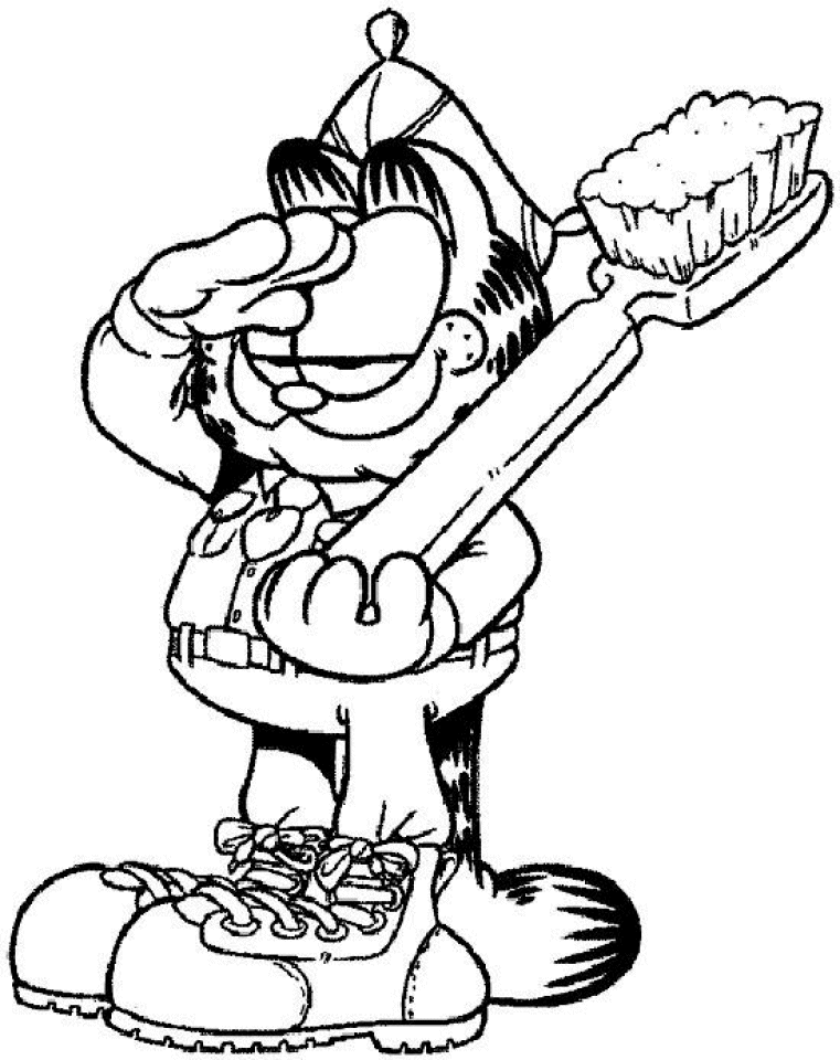 garfield face coloring pages - photo #9