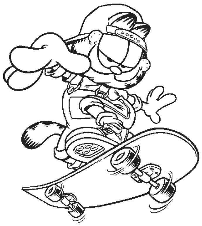 garfield face coloring pages - photo #15
