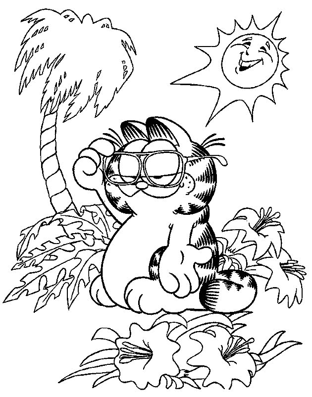 garfield face coloring pages - photo #26