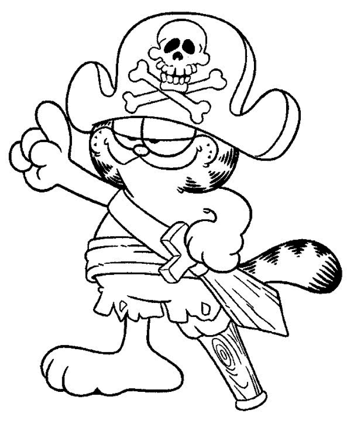 garfield free coloring pages - photo #10