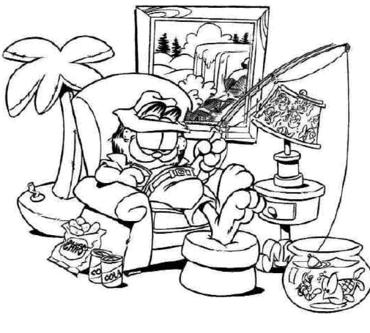 garfield face coloring pages - photo #19