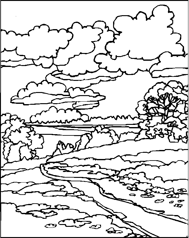 Coloring Page Landscapes PicGifscom