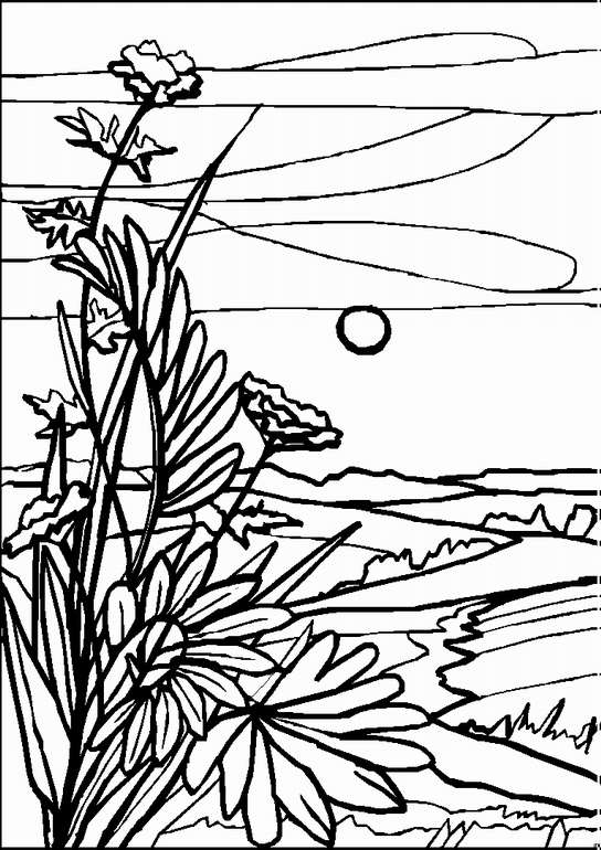 Coloring Page Landscape Landscape Coloring Pages To Print Coloring Pages