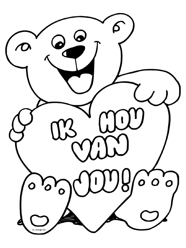 i love you coloring pages dog - photo #10