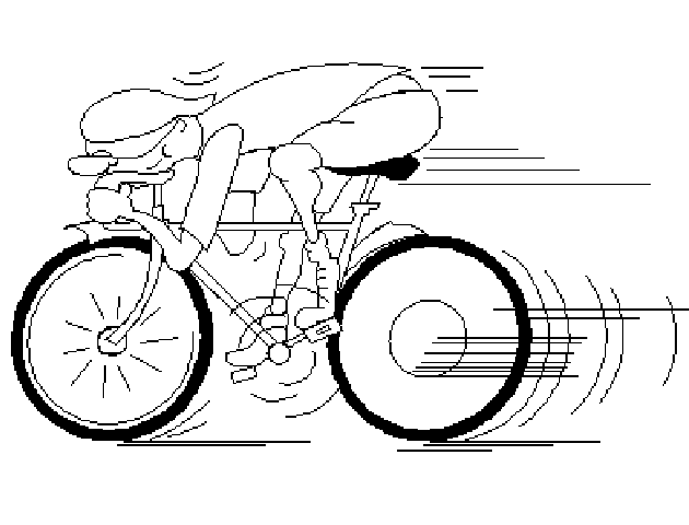 Tour de France Kids Activities - children's colouring picture of a Tour de France rider