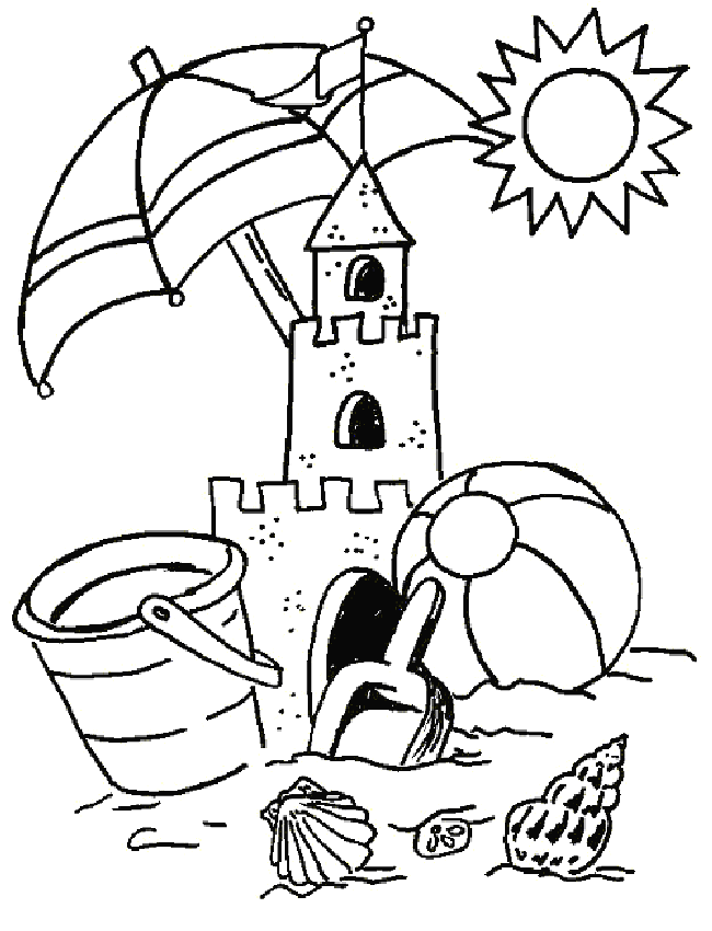 summer clipart to color - photo #13