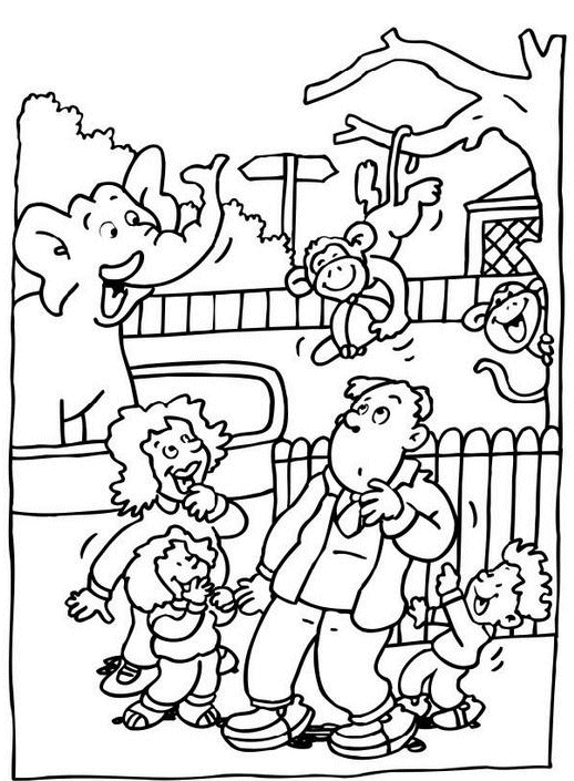 Zoo Picture For Coloring Coloring Page Zoo coloring pages 8
