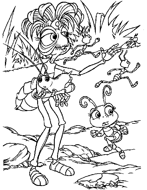 a bugs life coloring pages - photo #15