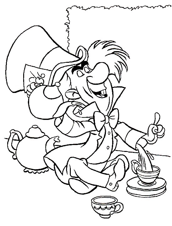 Alice in wonderland Coloring pages