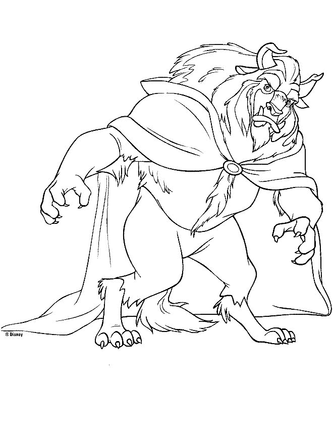 Beauty And The Beast Coloring Pages