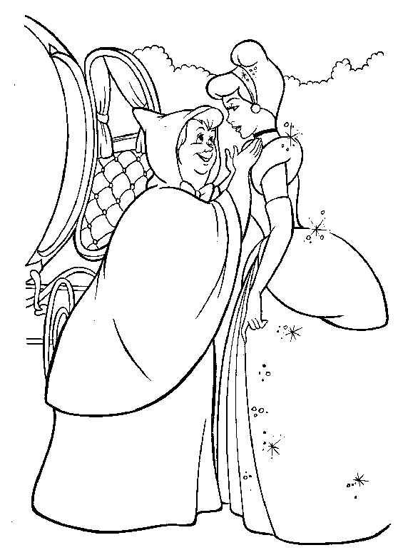 fairy godmother from cinderalla coloring pages - photo #30