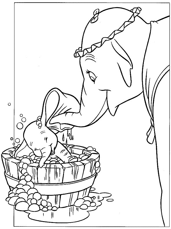 baby disney coloring pages dumbo - photo #11