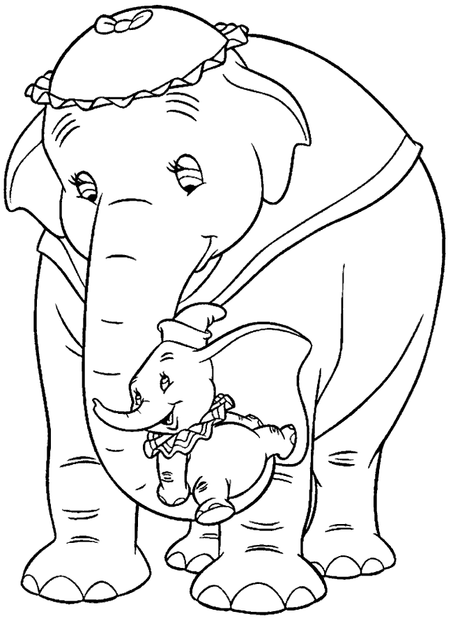 baby disney coloring pages dumbo - photo #8