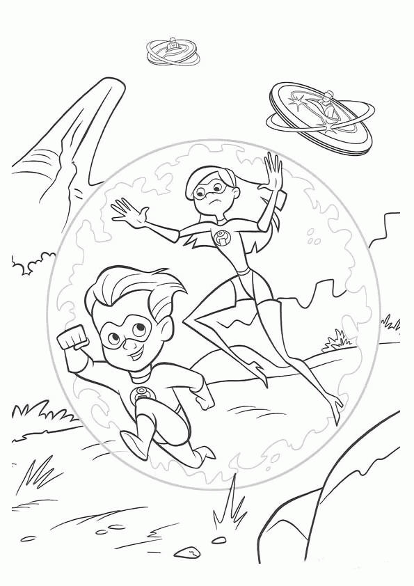 incredibles coloring pages violet - photo #33