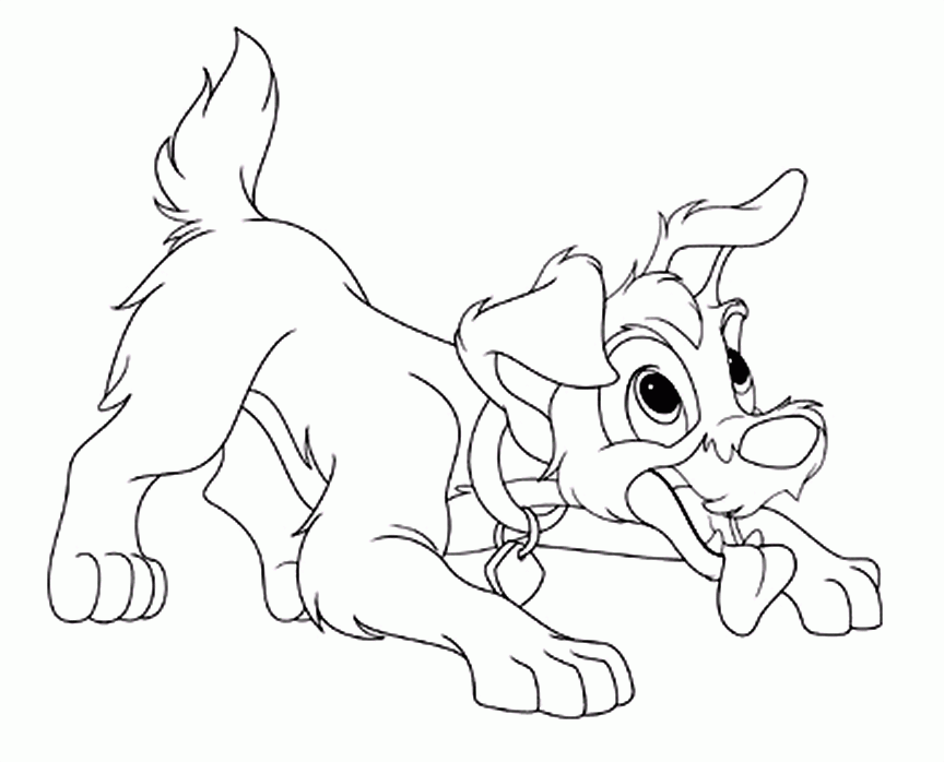 lady and tramp coloring pages - photo #22