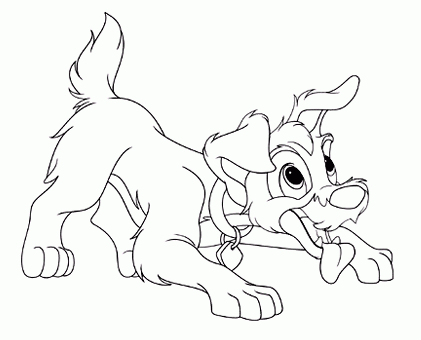 scamp coloring pages - photo #7
