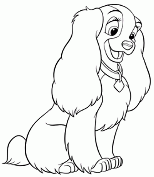 lady in the tramp coloring pages - photo #31