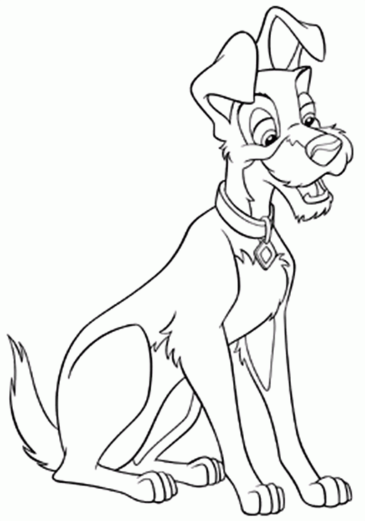 lady in the tramp coloring pages - photo #35