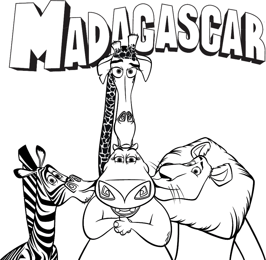 madagascar movie coloring pages - photo #46
