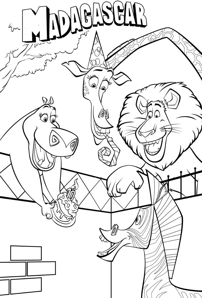 madagascar movie coloring pages - photo #3
