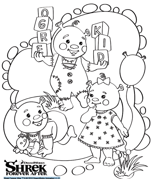 ogre baby shrek coloring pages - photo #36