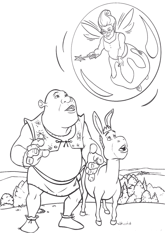 fairy godmother shrek 2 coloring pages - photo #20