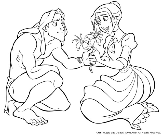 images tarzan coloring pages - photo #15
