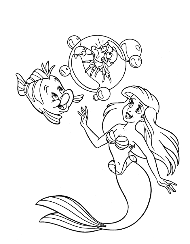 The Little Mermaid Coloring Pages | PicGifs.com