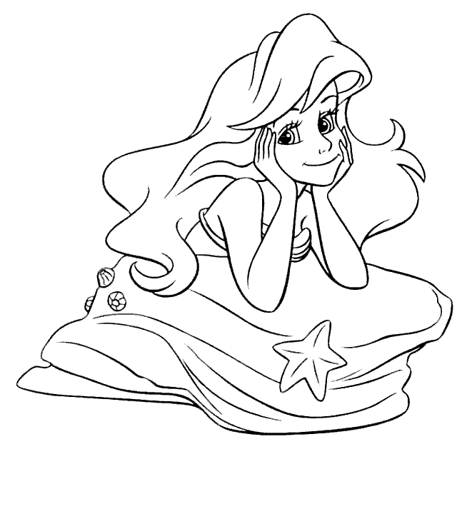 a little mermaid coloring pages - photo #23