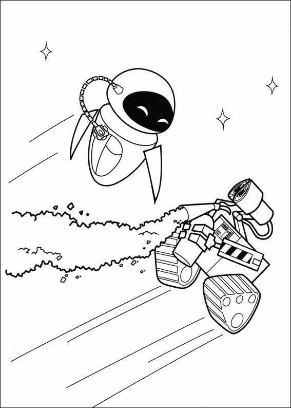 wall e and eve coloring pages - photo #12
