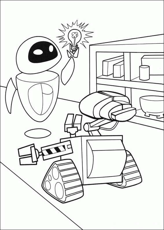 walle and eve coloring pages - photo #43