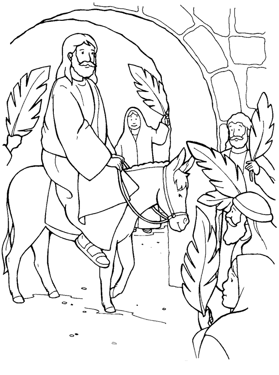 palm sunday coloring pages religious christmas - photo #18