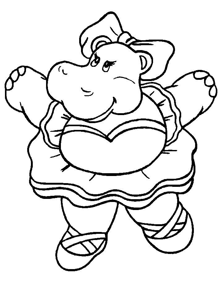 dancing hippo coloring pages - photo #1
