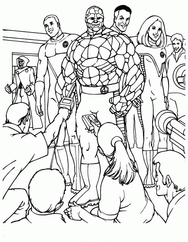 fantastic 4 coloring pages - photo #28