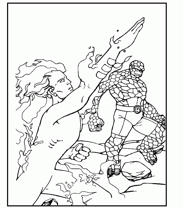 fantastic 4 coloring pages - photo #35