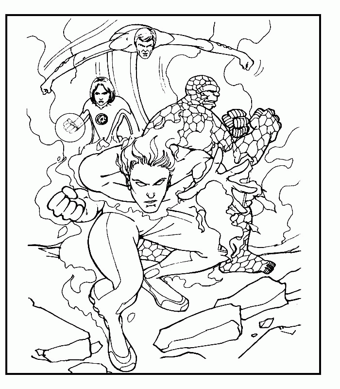 fantastic 4 coloring pages - photo #7