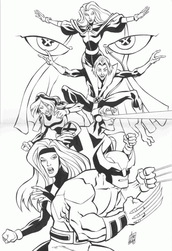 x men coloring book pages - photo #11