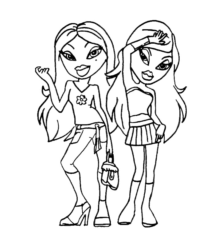 Bratz coloring pages Resolution 700 x 800px
